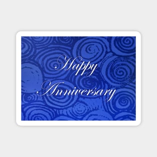 Anniversary Swirls Blue Magnet