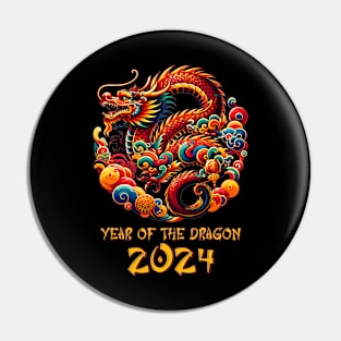 Asian Festive Year Of The Dragon - Chinese Lunar New Year Pin