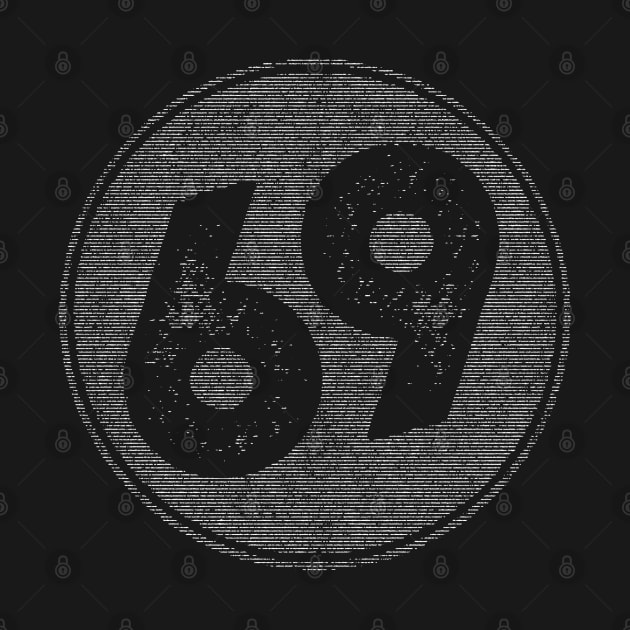 69 Retro Number Vintage Age by SpacePodTees