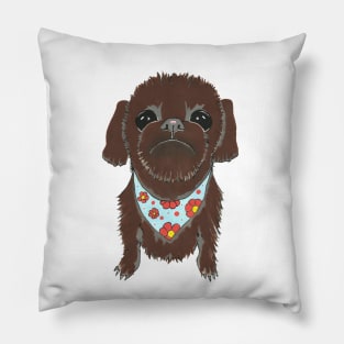 PEDICURE Puppy Dog Painting Pillow