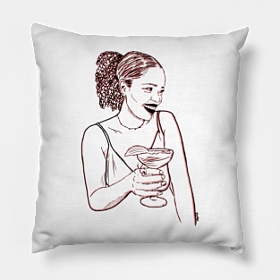 The lady of the drink Pillow