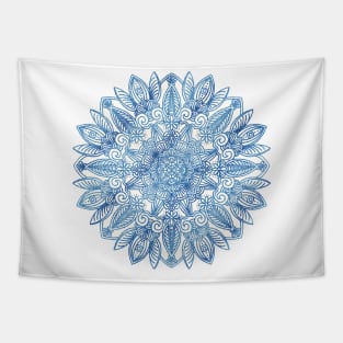 Blue Glitter Mandala Tapestry