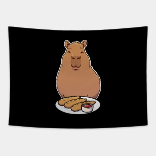 Capybara Chicken Tenders Tapestry