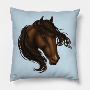 Horse Head - Brown Snip Pillow