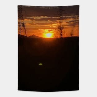 Beautiful golden sunset Tapestry