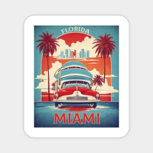 Miami Florida United States of America Tourism Vintage Poster Magnet