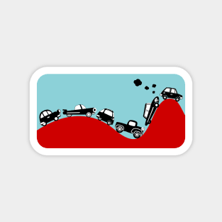 Rally Retro Car Magnet