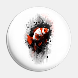 Clownfish Ink Painting Pin