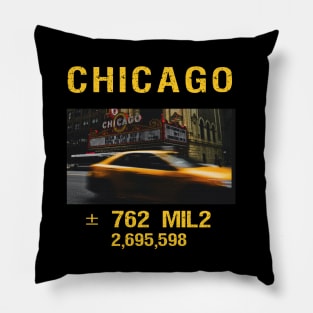 Area & Population - Chicago Pillow