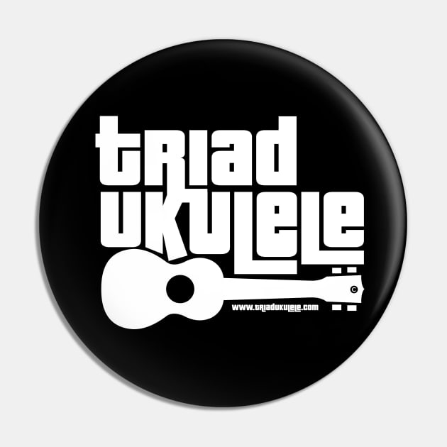 Triad Ukulele Logo White Pin by Sara Howard