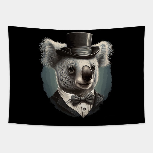 Koala with top hat Tapestry by K3rst