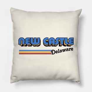 New Castle, Delaware / / Retro Style Design Pillow