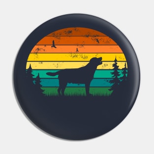 Labrador Golden Retriever Retro Designs Pin