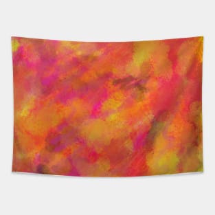 Orange Watercolor Abstract Tapestry