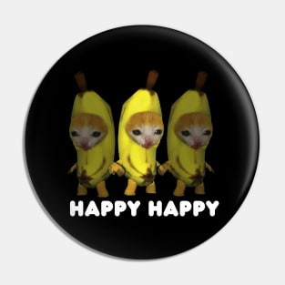 Happy Banana Cat Meme Pin