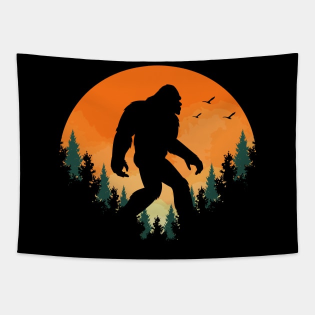 Sasquatch Sun Tapestry by Tesszero