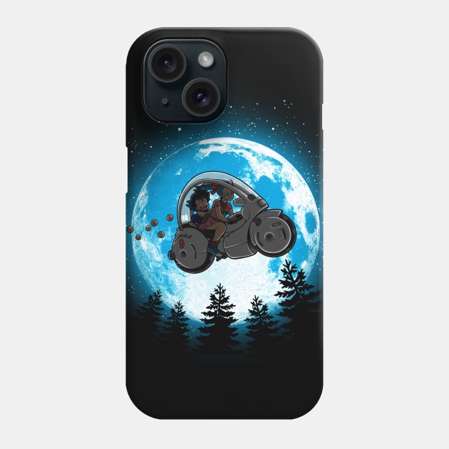 Moon biker Phone Case by Cromanart