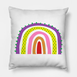 Smile on Your Rainbow - Lifes Inspirational Quotes Pillow