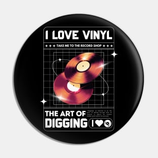 VINYL  - The Art Of Digging (White) Pin