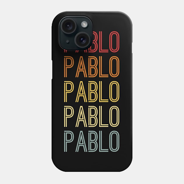 Pablo Name Vintage Retro Pattern Phone Case by CoolDesignsDz