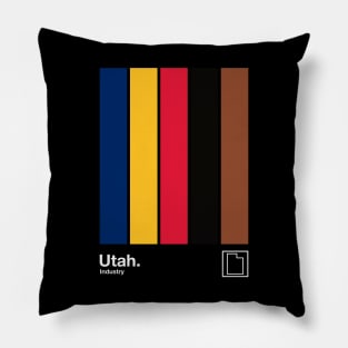 Utah State Flag // Original Minimalist Artwork Poster Design Pillow