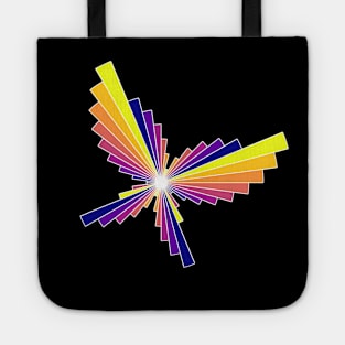 Sunset Butterfly | Flying Wings Bar Charts Black Tote