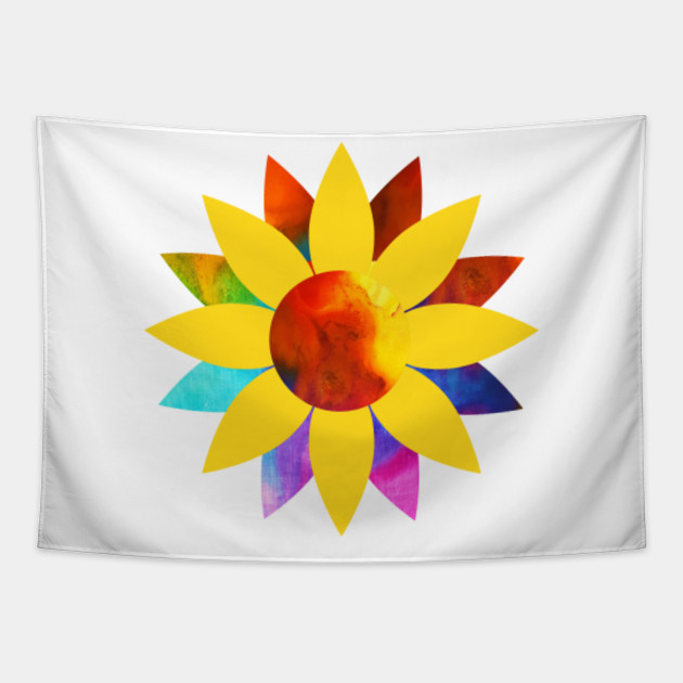 Beautiful Sunflower Painting Sunflower Tapestry Teepublic