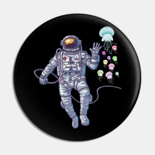 Astronaut Jellyfish Pin