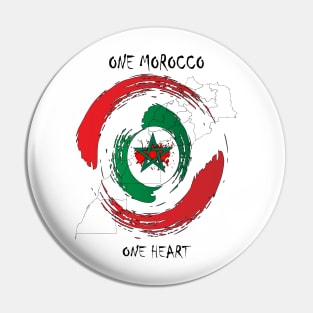 Proud Morocco Flag Gift Moroccan Lovers For Men's Women's Pin