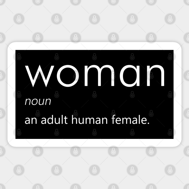 Woman (Definition) white Woman Definition Sticker TeePublic