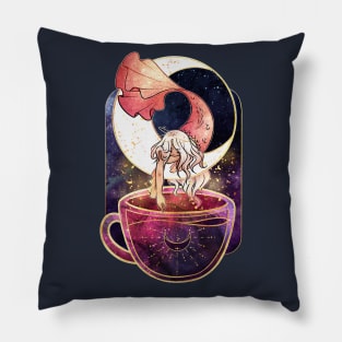 Mermaid Teacup - Celestial Moon Mermaid Pillow