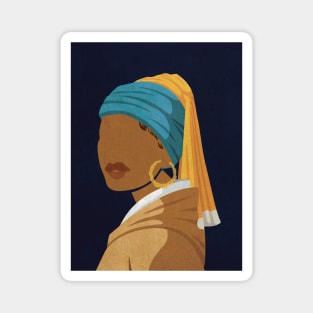 Girl with the Bamboo Earring Magnet