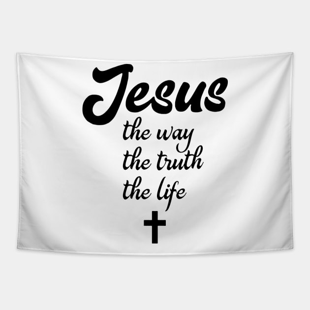 Jesus the way the truth the life Tapestry by VinceField