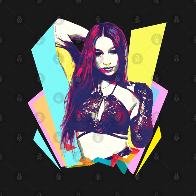 Wpap Pop Art Sasha Banks by Piomio