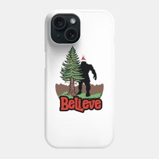 Christmas Believe Bigfoot Phone Case