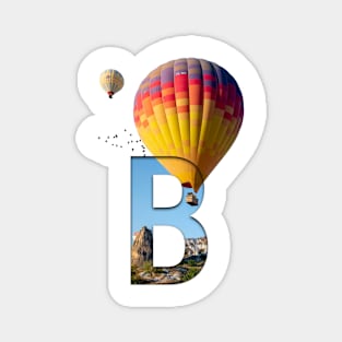 Hot Air Balloon Masking Text Art Magnet