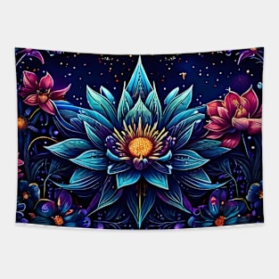 Psychedelic Flower Tapestry