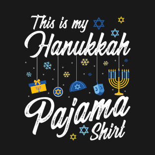 Funny Hanukkah Pajama This is My Pajamakah Boys Girls Jewish T-Shirt