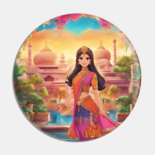 Indian lady themed Pin