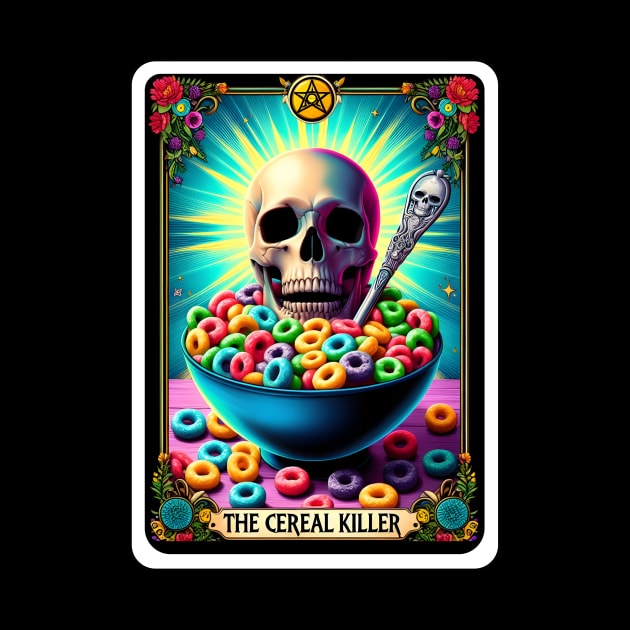 Cereal Killer Funny Tarot Card by Printme Darling