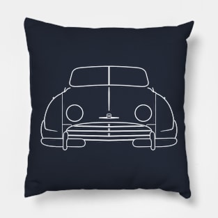 Saab 92 1950s classic car white outline graphic Pillow