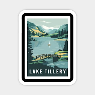 Tillery Lake North Carolina Panorama of Tranquil Landscape Magnet