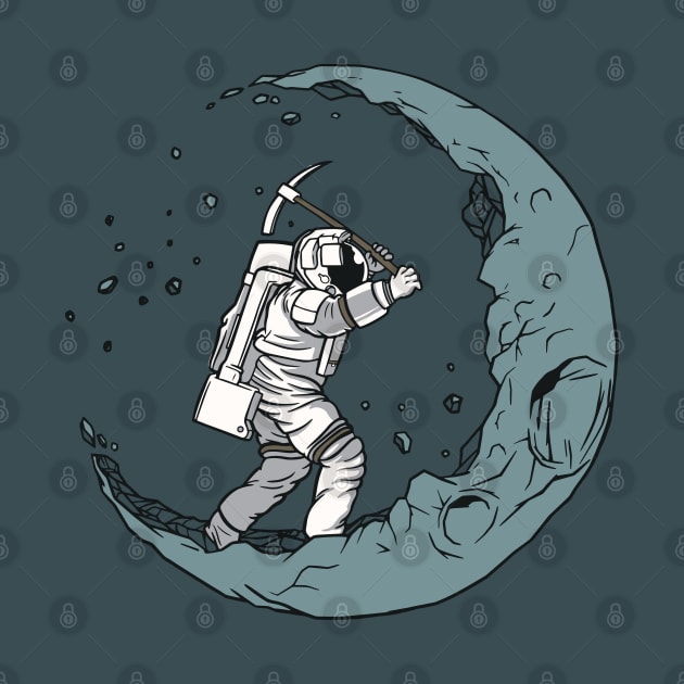 Astronaut moon digger by LR_Collections