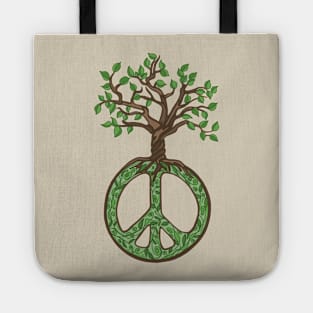 Peace Sign and Tree Of Life Tote