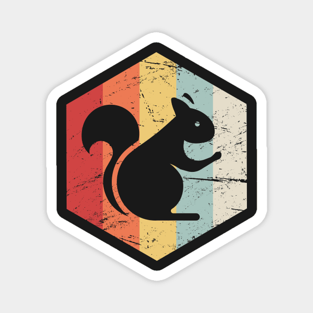 Retro 70s Squirrel Magnet by MeatMan