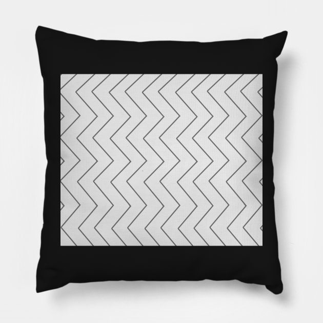 Abstract zigzag - black and gray. Pillow by kerens