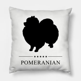 Pomeranian Black Silhouette Pillow