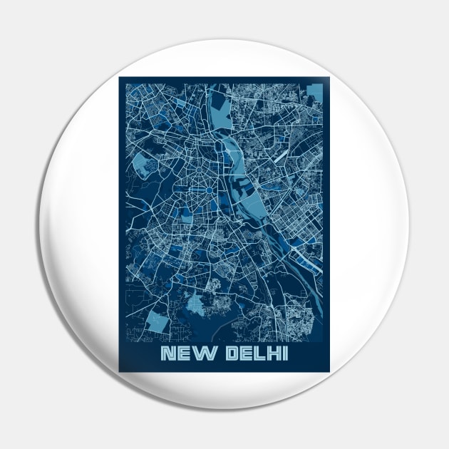 New Delhi - India Peace City Map Pin by tienstencil