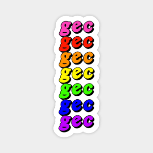 100 Gecs Rainbow Magnet