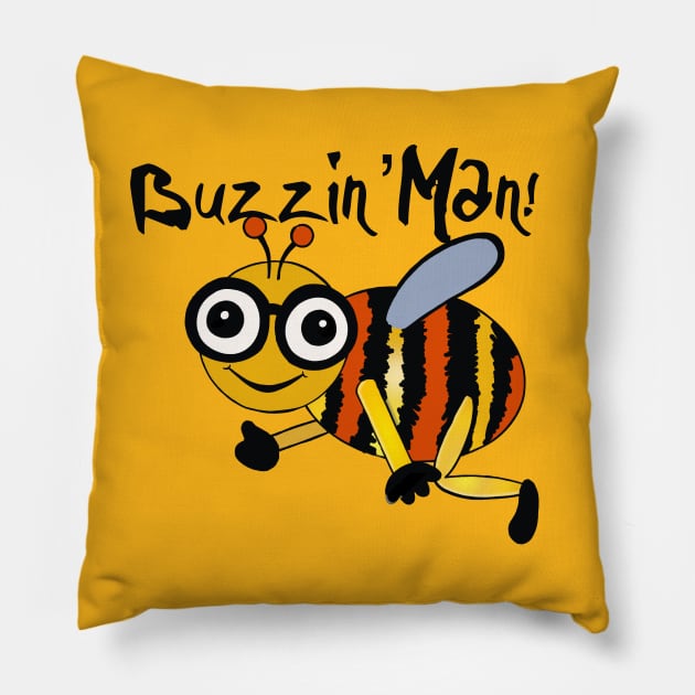 Buzzin Man! Pillow by archiesgirl